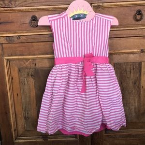 Pink/White stripped Sunday dress